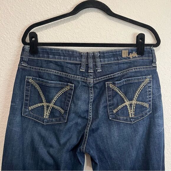 Kut From the Kloth Jeans Women's Size 8 Jackie Boot Cut Dark Wash Mid Rise - Picture 5 of 11